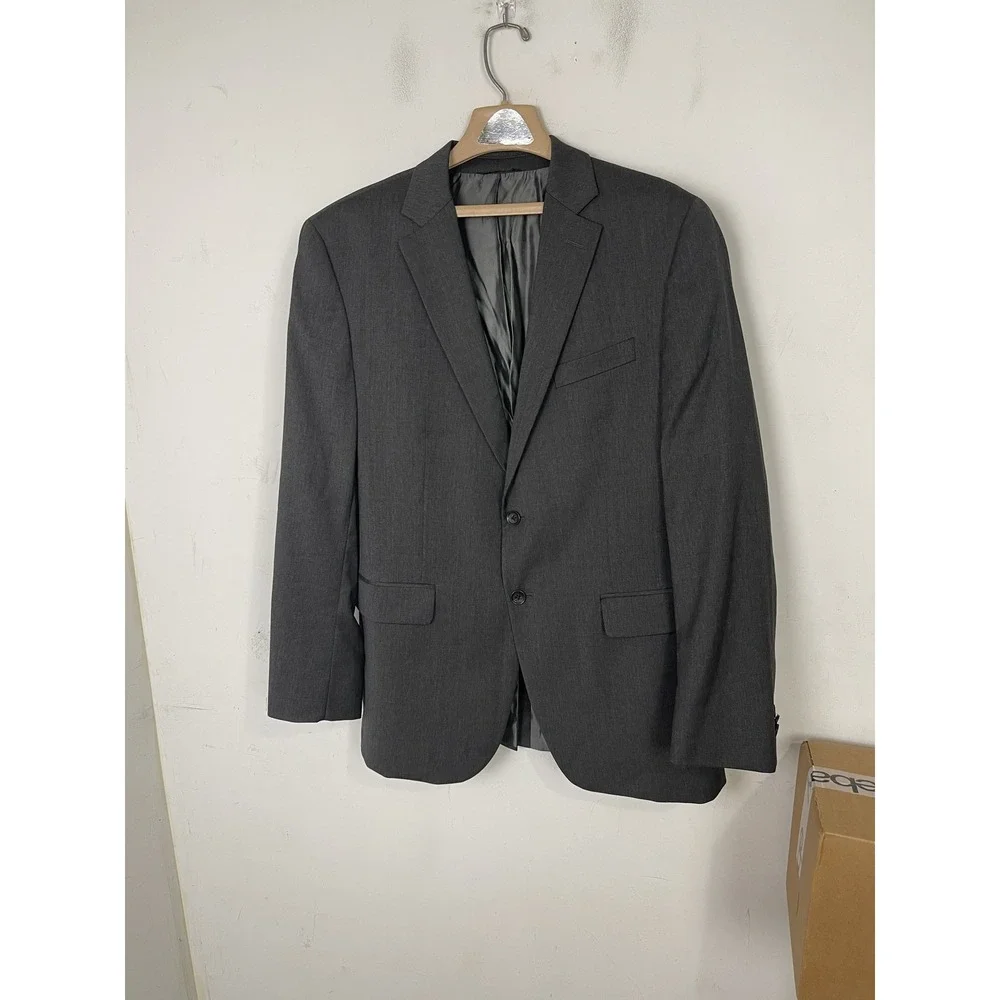 Banana Republic Mens 42R Gray Modern‎ Fit Wool Suit Jacket Blazer Cerruti